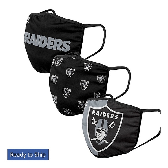 ๐๏ธ Las Vegas Raiders face masks 3 pack - Picture 2 of 5